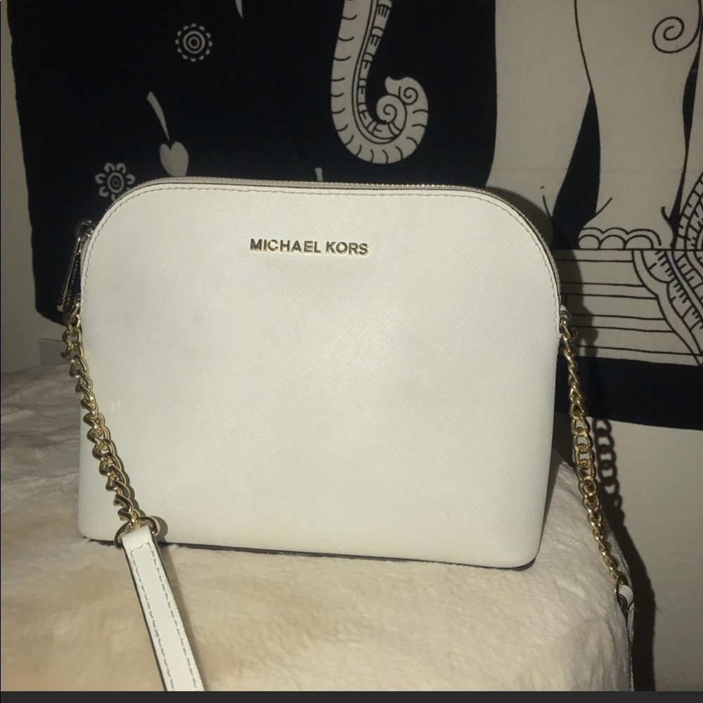White Michael Kors crossbody purse